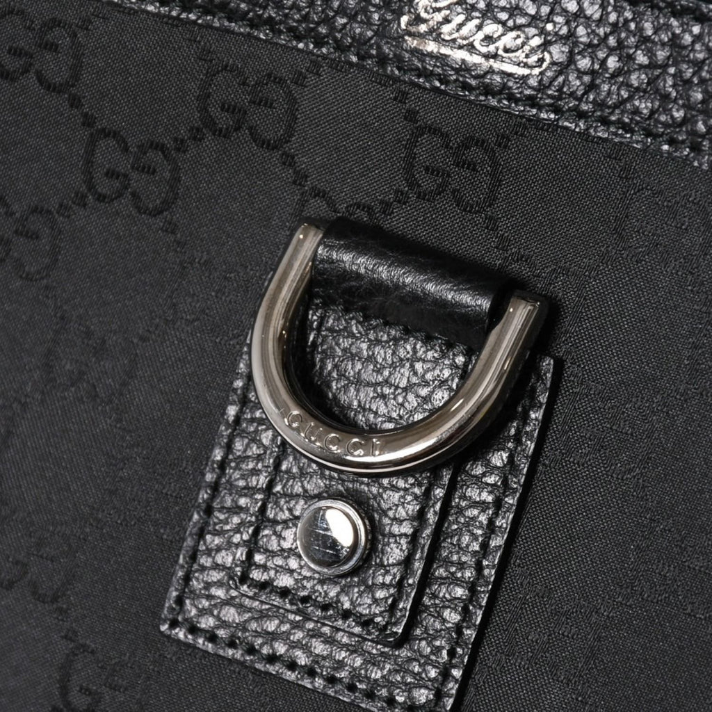 Gucci Tote Bag Black GG Nylon Silver — view 6