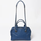 Chanel Deauville Line Chain Shoulder Bag CC Logo Caviar Leather Blue
