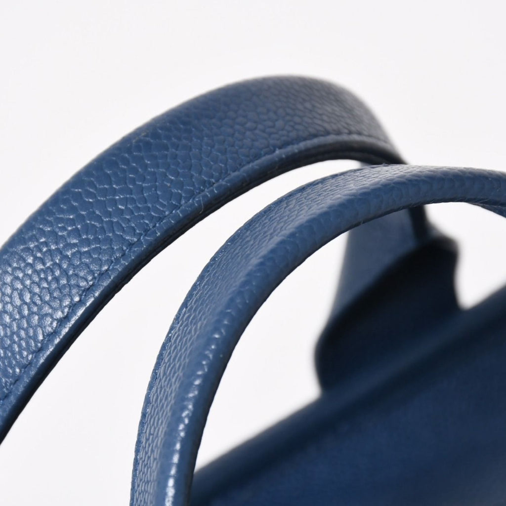 Chanel Deauville Line Chain Shoulder Bag CC Logo Caviar Leather Blue — view 6