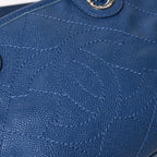 Chanel Deauville Line Chain Shoulder Bag CC Logo Caviar Leather Blue — view 8