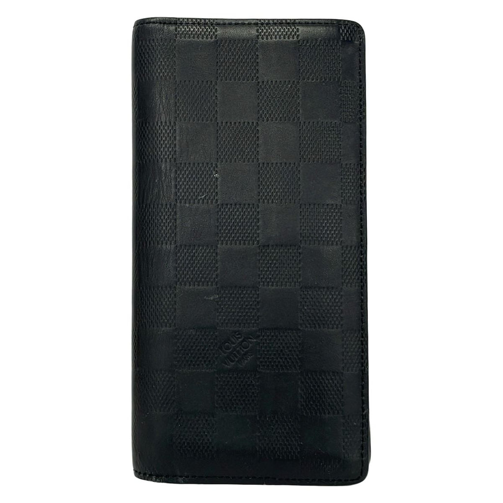 Louis Vuitton Wallet Damier Infini Portefeuille Brazza Onyx Initial Leather