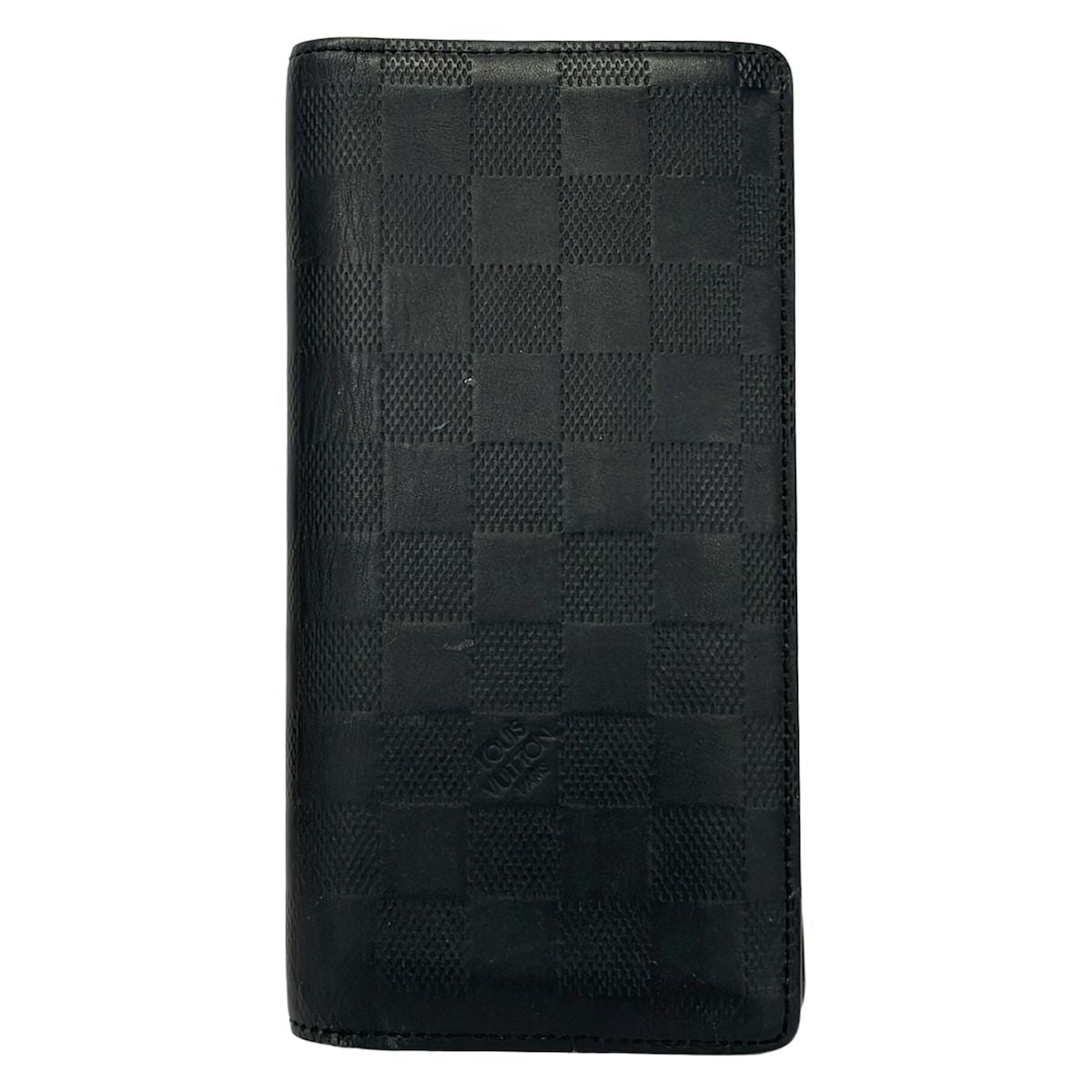Louis Vuitton Wallet Damier Infini Portefeuille Brazza Onyx Initial Leather