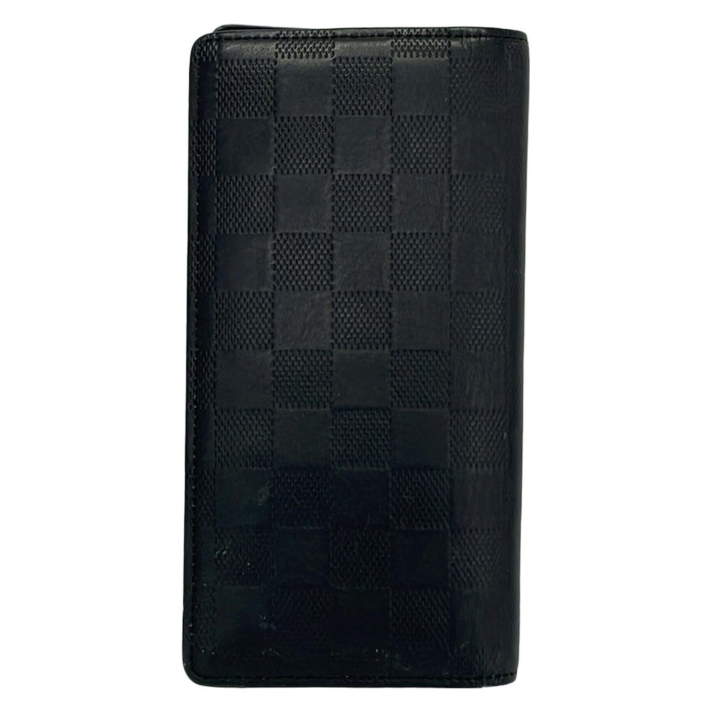 Louis Vuitton Wallet Damier Infini Portefeuille Brazza Onyx Initial Leather — view 2