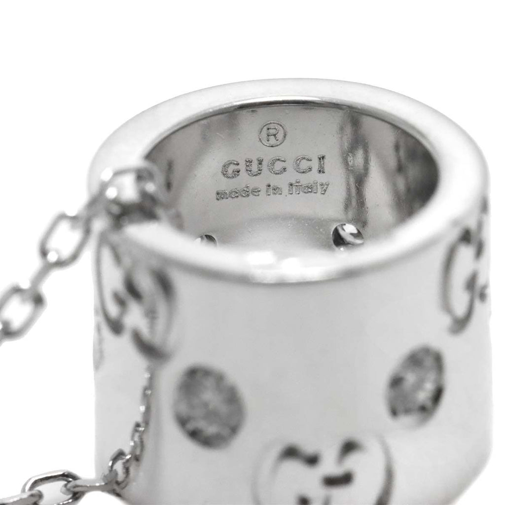 Gucci Icon Diamond Necklace 40 cm 18k WG White Gold — view 4
