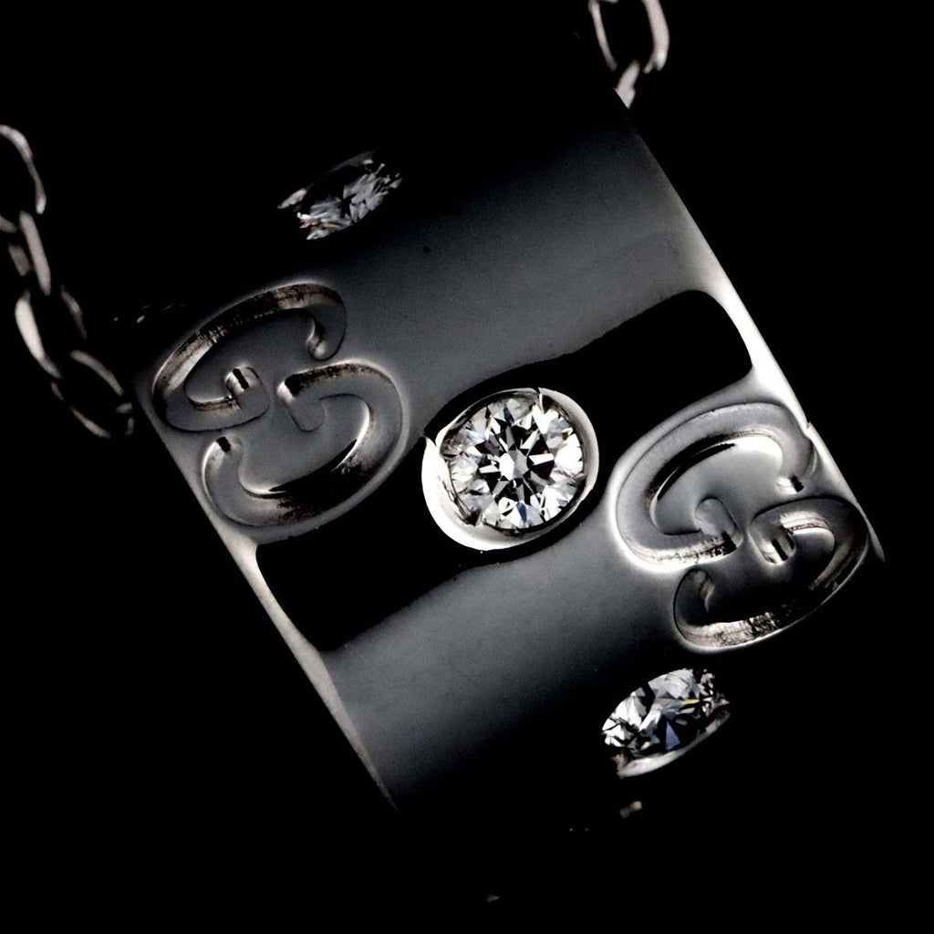 Gucci Icon Diamond Necklace 40 cm 18k WG White Gold — view 9
