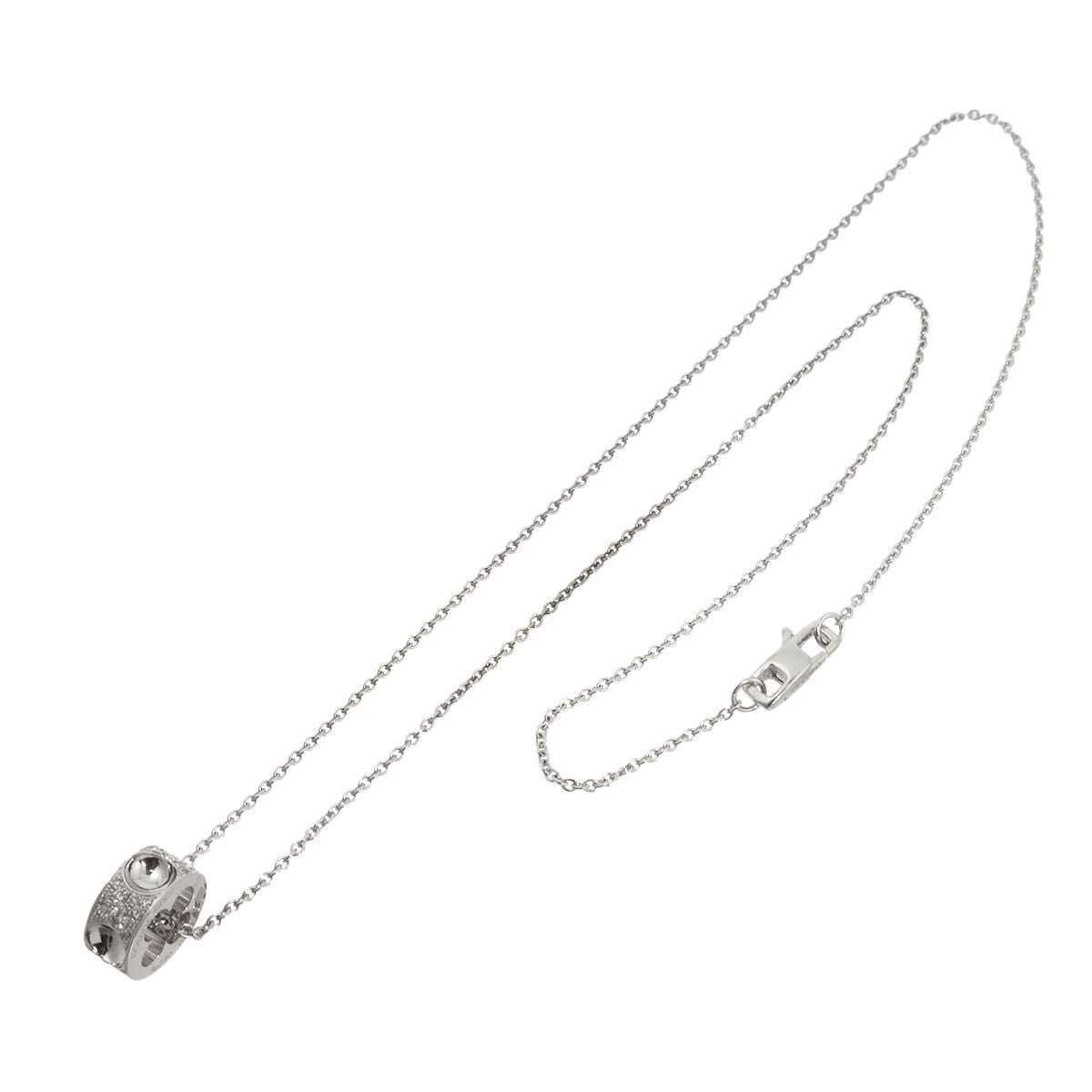 Louis Vuitton Pendentif Empreinte Diamond Necklace 40 cm 18k WG White Gold — view 2