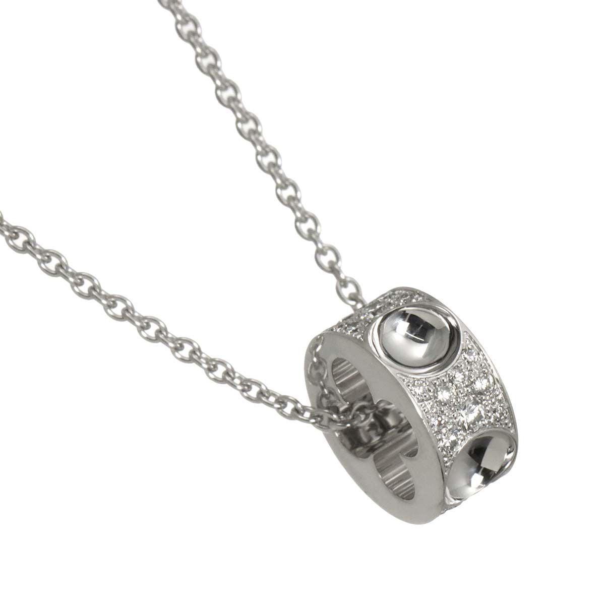 Louis Vuitton Pendentif Empreinte Diamond Necklace 40 cm 18k WG White Gold — view 3