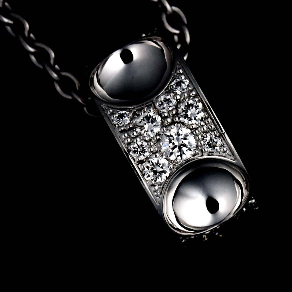 Louis Vuitton Pendentif Empreinte Diamond Necklace 40 cm 18k WG White Gold — view 7