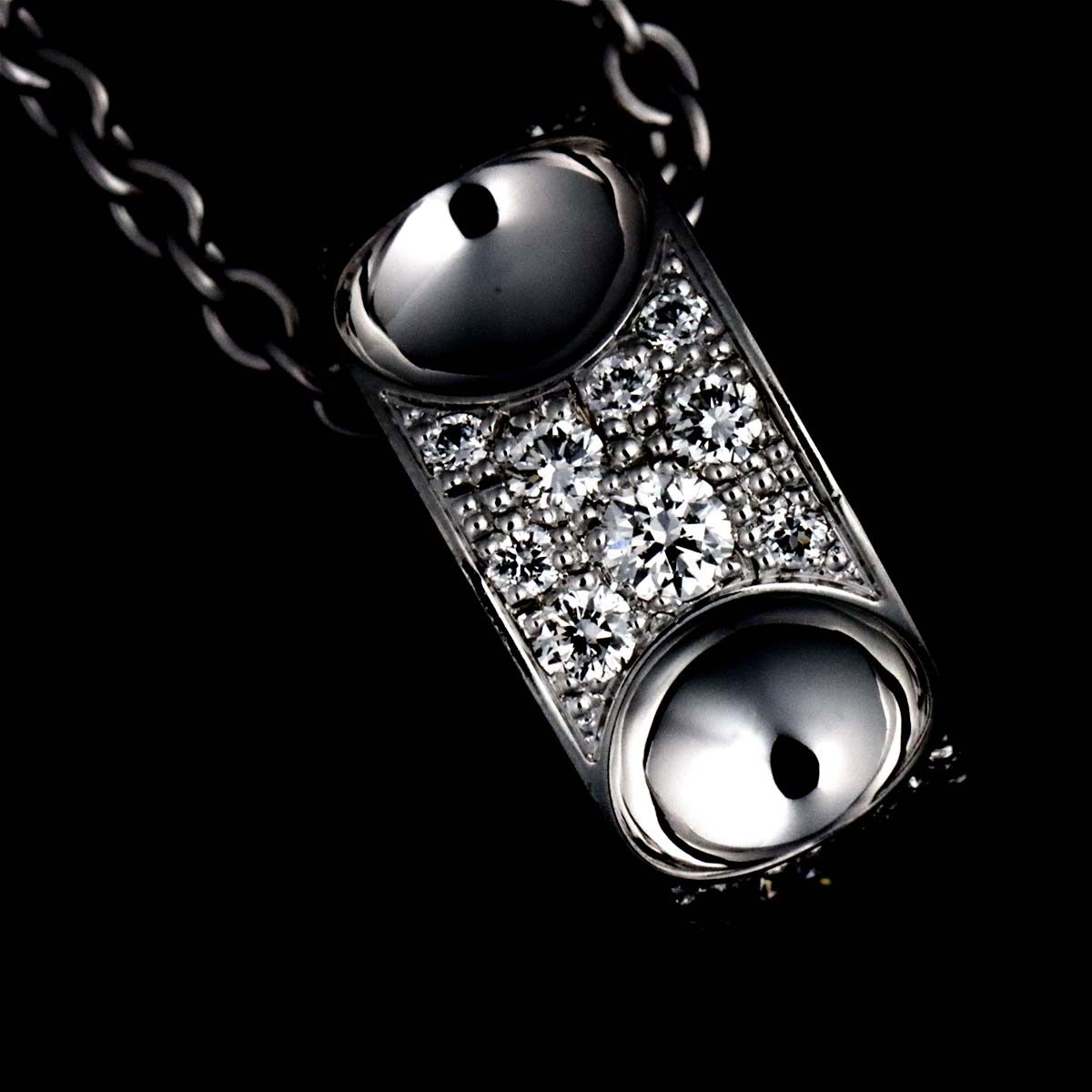 Louis Vuitton Pendentif Empreinte Diamond Necklace 40 cm 18k WG White Gold — view 7