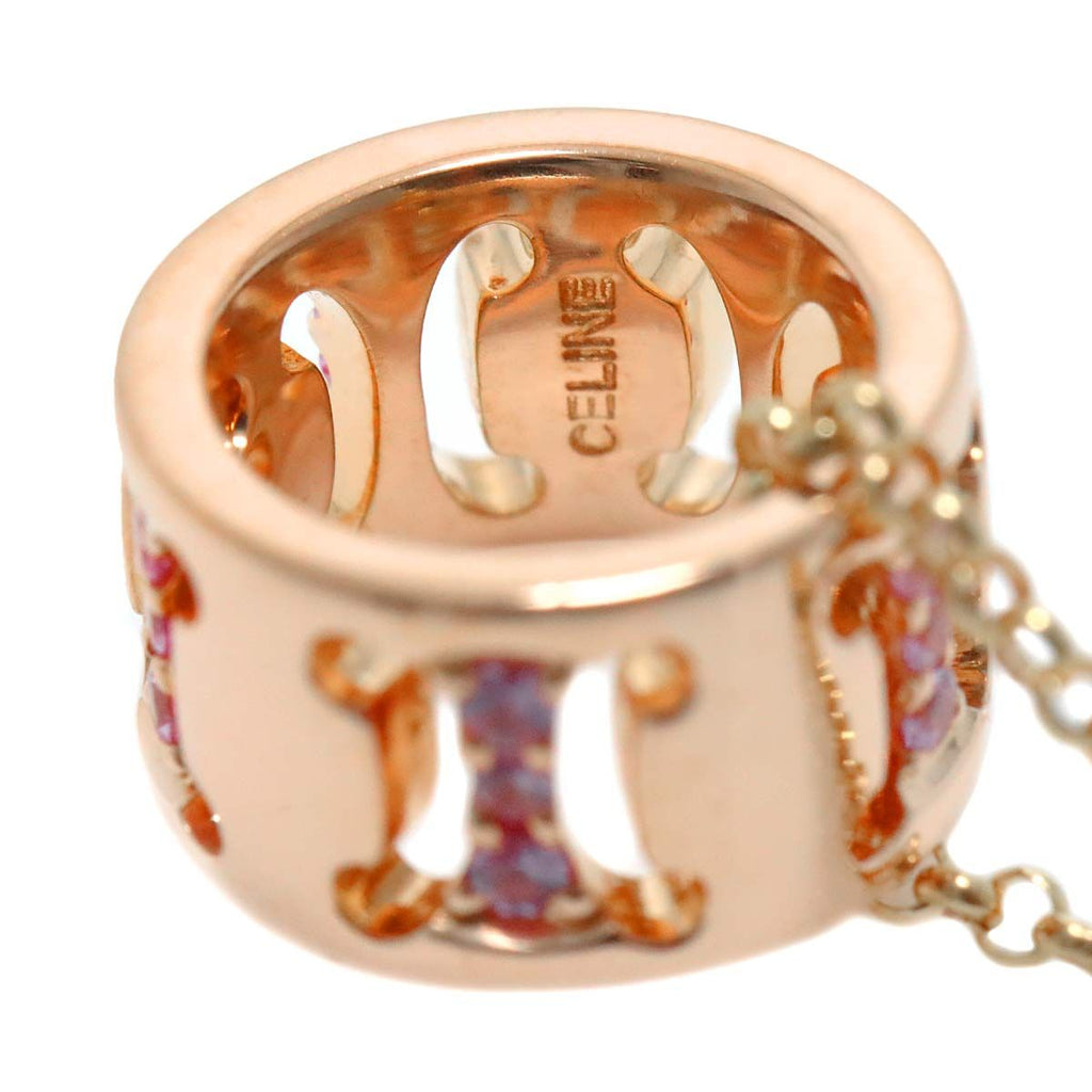 Celine Macadam Saffiano Necklace 42 cm 18k PG Pink Gold — view 4