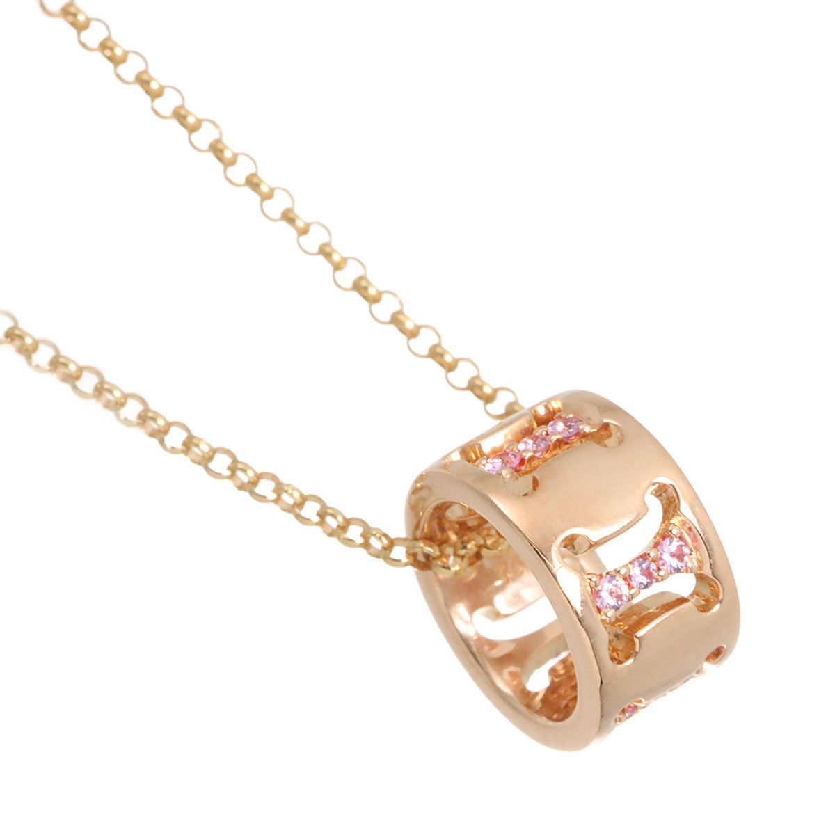 Celine Macadam Saffiano Necklace 42 cm 18k PG Pink Gold — view 3