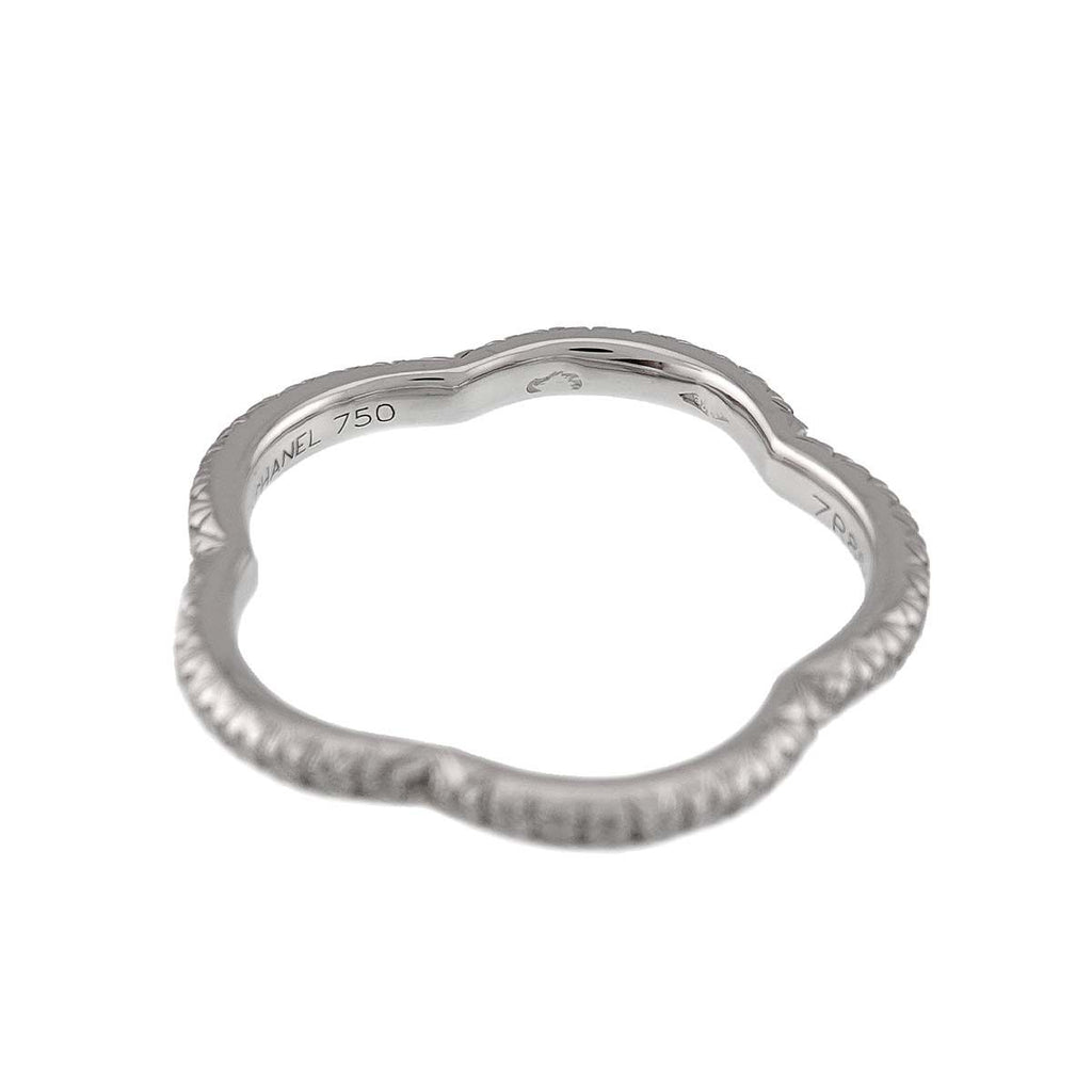 Chanel Camellia 49 Ring Full Diamond 18k WG White Gold 750 — view 5
