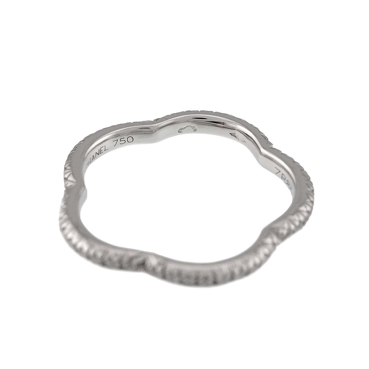 Chanel Camellia 49 Ring Full Diamond 18k WG White Gold 750 — view 5