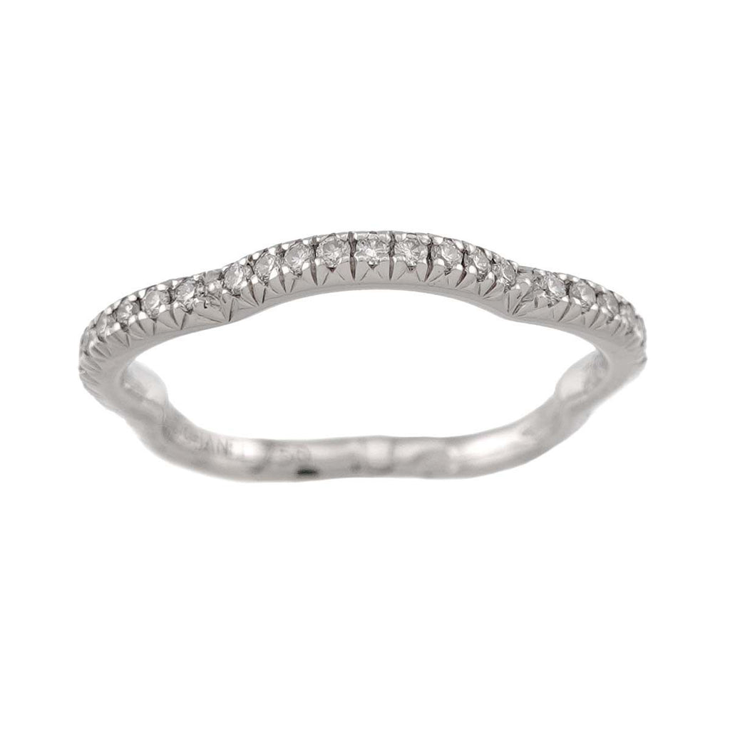 Chanel Camellia 49 Ring Full Diamond 18k WG White Gold 750 — view 2