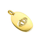 Dior Diamond Pendant Top 18k YG Yellow Gold — view 2