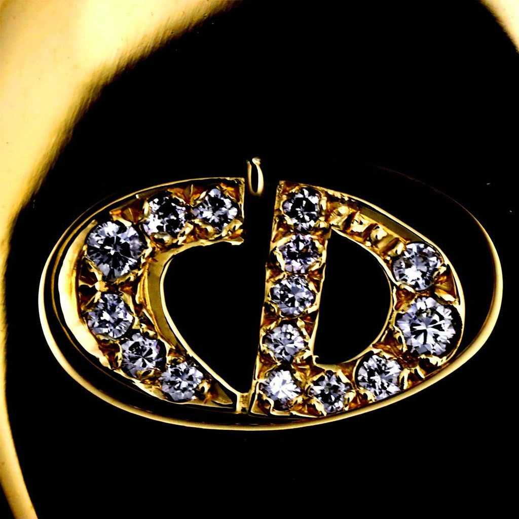 Dior Diamond Pendant Top 18k YG Yellow Gold — view 6