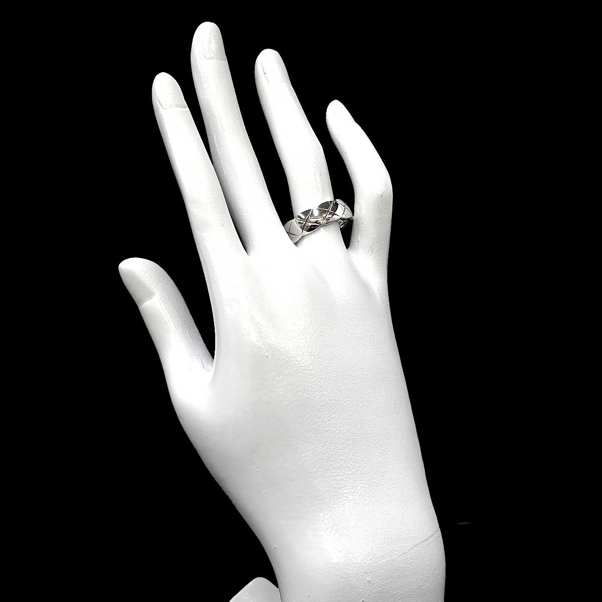 Chanel Coco Crush 62 Ring 18k WG White Gold 750 Quilted Certificate — view 7