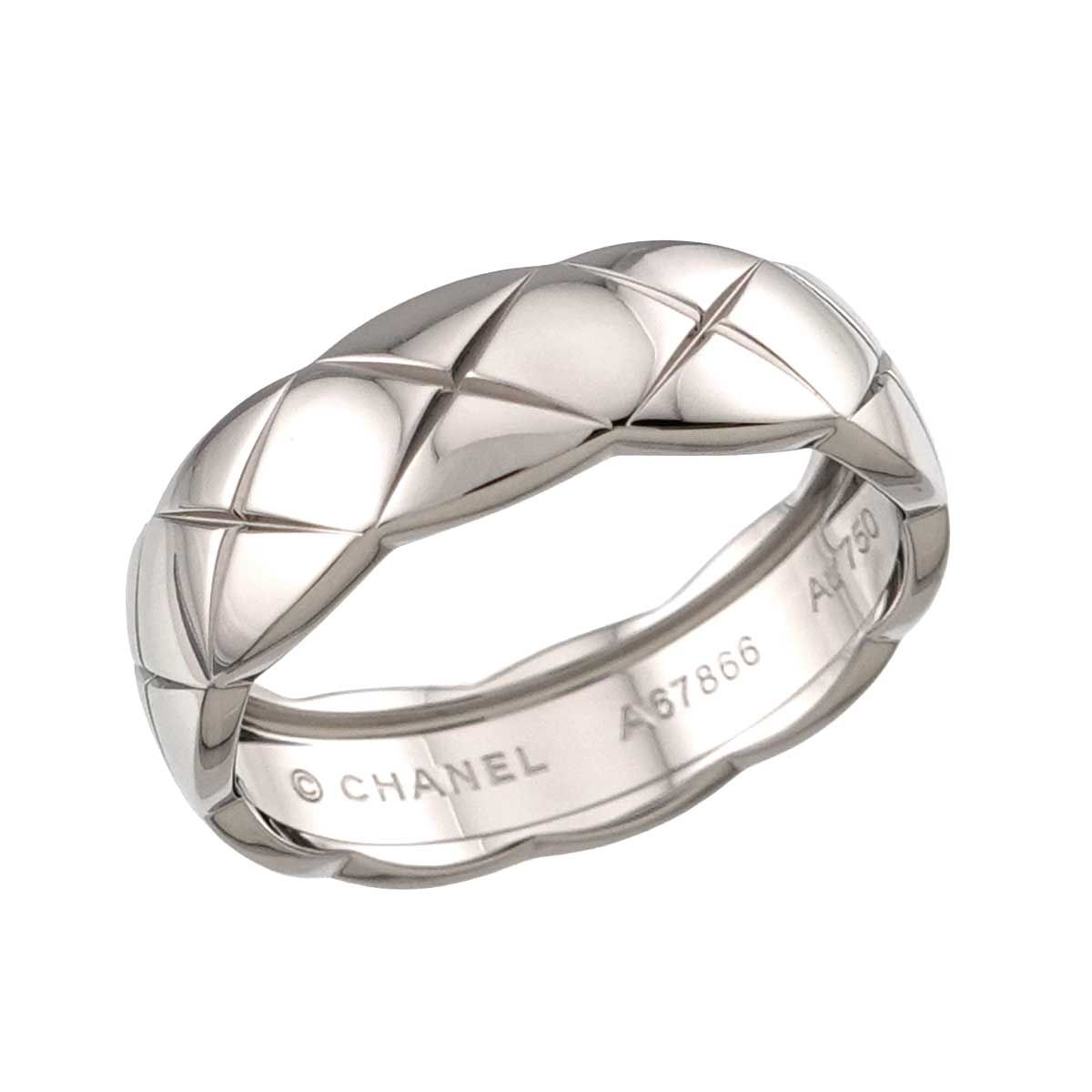 Chanel Coco Crush 62 Ring 18k WG White Gold 750 Quilted Certificate — view 5