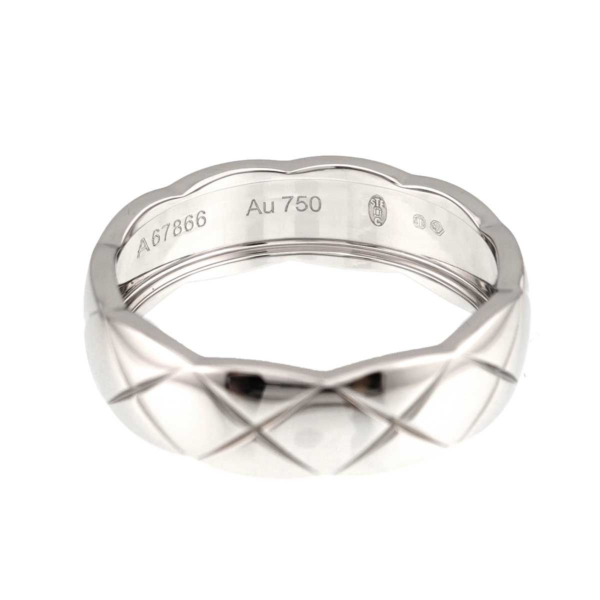 Chanel Coco Crush 62 Ring 18k WG White Gold 750 Quilted Certificate — view 4