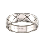 Chanel Coco Crush 62 Ring 18k WG White Gold 750 Quilted Certificate — view 2