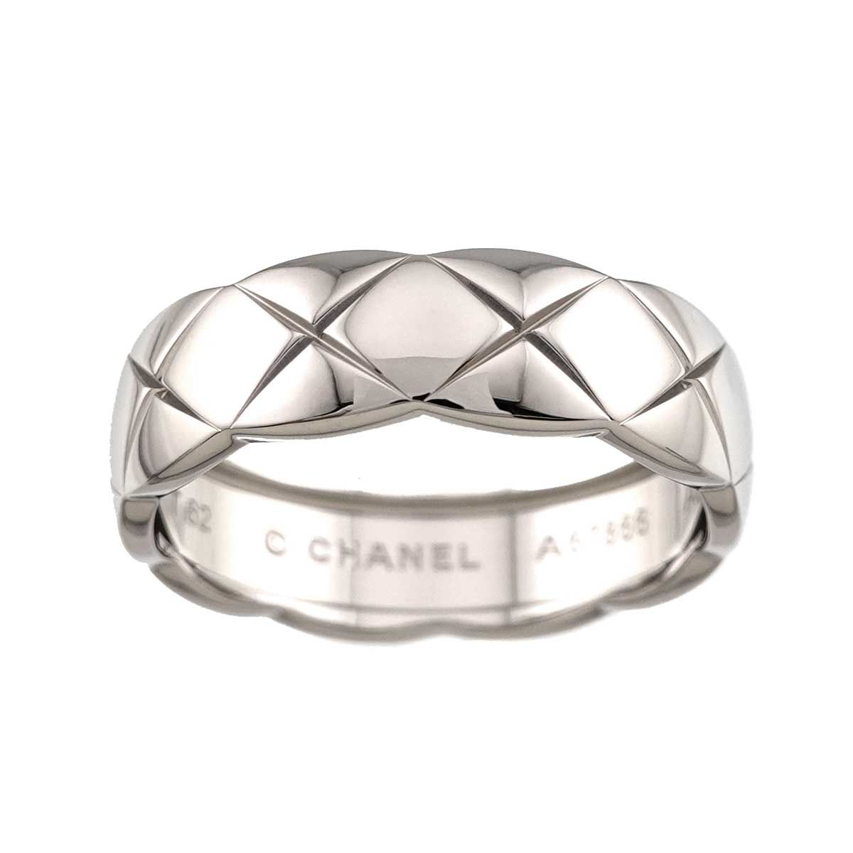Chanel Coco Crush 62 Ring 18k WG White Gold 750 Quilted Certificate — view 2