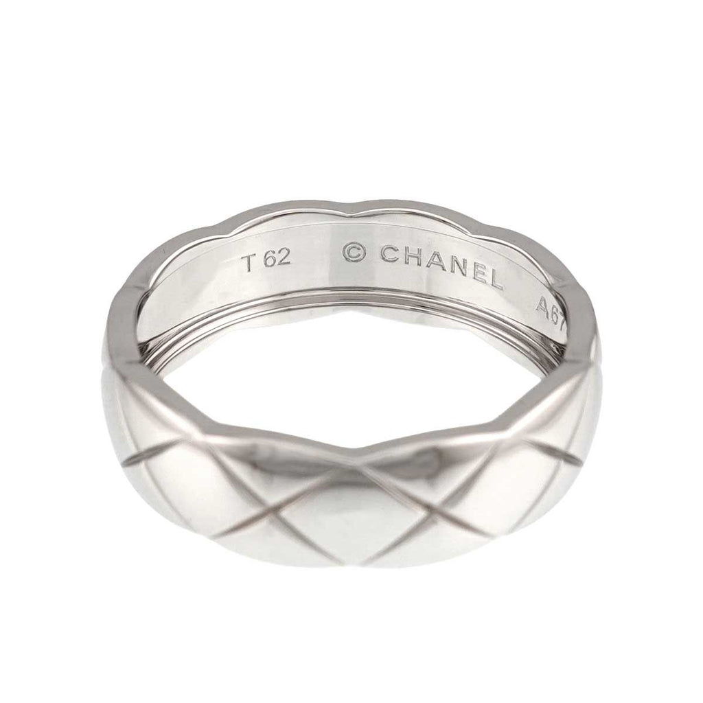 Chanel Coco Crush 62 Ring 18k WG White Gold 750 Quilted Certificate — view 3