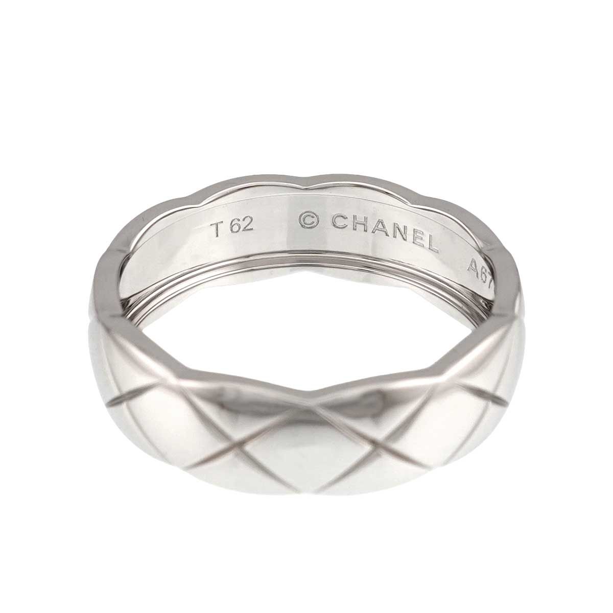 Chanel Coco Crush 62 Ring 18k WG White Gold 750 Quilted Certificate — view 3