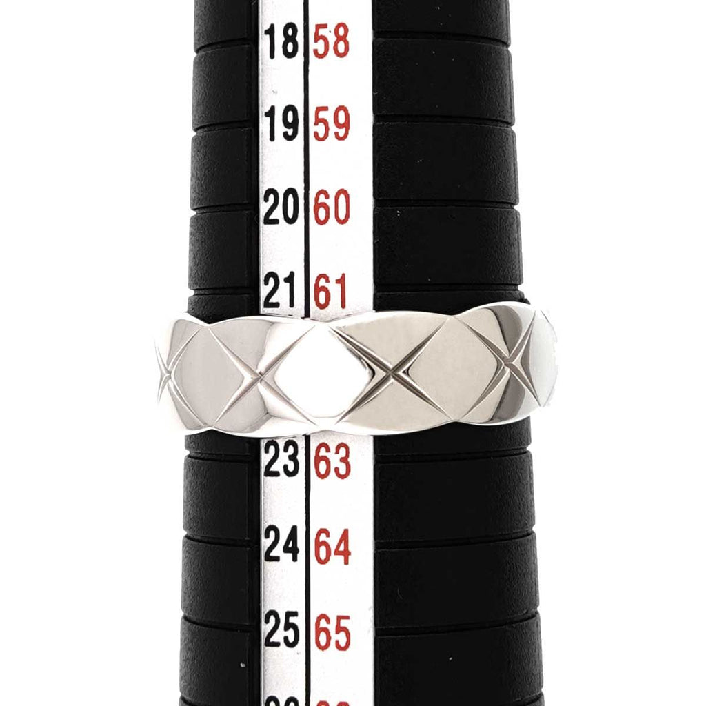 Chanel Coco Crush 62 Ring 18k WG White Gold 750 Quilted Certificate — view 6