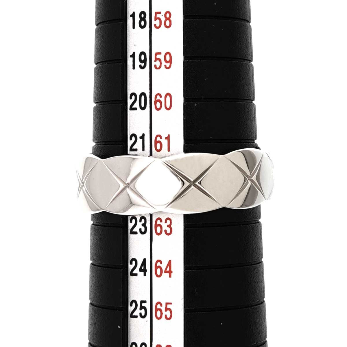 Chanel Coco Crush 62 Ring 18k WG White Gold 750 Quilted Certificate — view 6