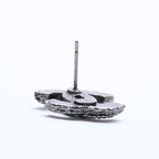 Chanel CC Logo Single Earrings 03 Metal Silver Black Clear — view 7