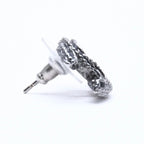 Chanel CC Logo Single Earrings 03 Metal Silver Black Clear — view 5
