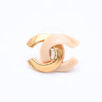 Chanel Earrings CC Logo 00 Gold Ivory Bicolor Metal
