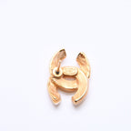Chanel Earrings CC Logo 00 Gold Ivory Bicolor Metal — view 8