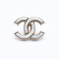 Chanel CC Logo Single Earrings Metal Silver Gold Bicolor