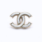 Chanel CC Logo Single Earrings Metal Silver Gold Bicolor