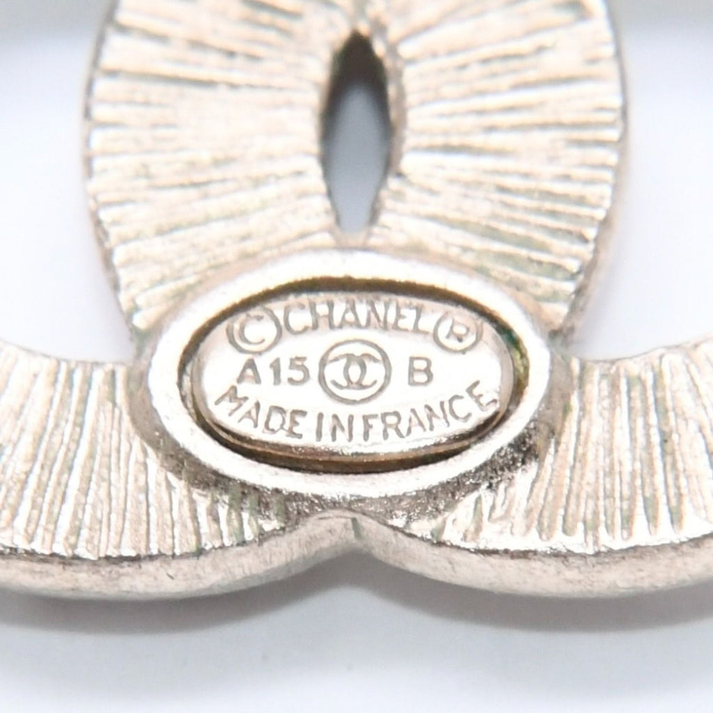Chanel CC Logo Single Earrings Metal Silver Gold Bicolor — view 8