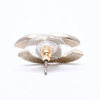 Chanel CC Logo Single Earrings Metal Silver Gold Bicolor — view 5