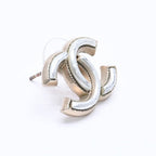 Chanel CC Logo Single Earrings Metal Silver Gold Bicolor — view 3