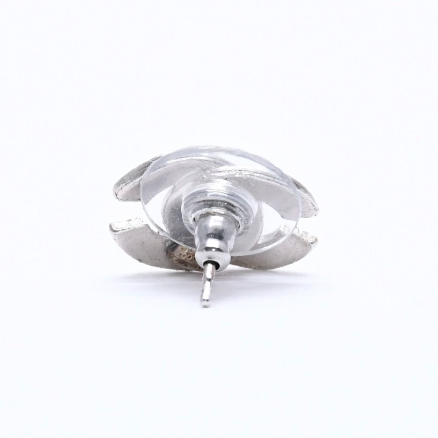 Chanel CC Logo Single Earrings 00 Metal Silver — view 5