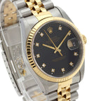 Rolex Datejust Diamond Watch SS Yellow Gold — view 4