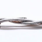 Chanel CC Logo Brooch Rope Motif 97 Metal Silver — view 4