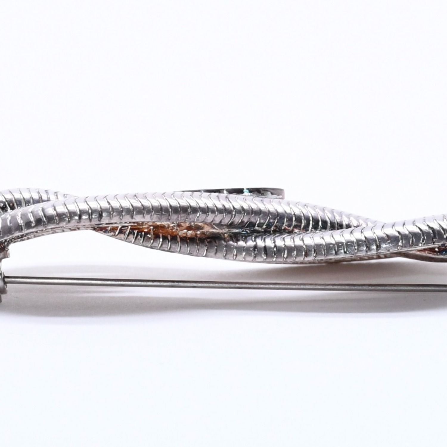 Chanel CC Logo Brooch Rope Motif 97 Metal Silver — view 4