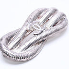 Chanel CC Logo Brooch Rope Motif 97 Metal Silver — view 3