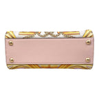 Fendi Fendace Shoulder Bag Peekaboo Mini Leather Pink White — view 5