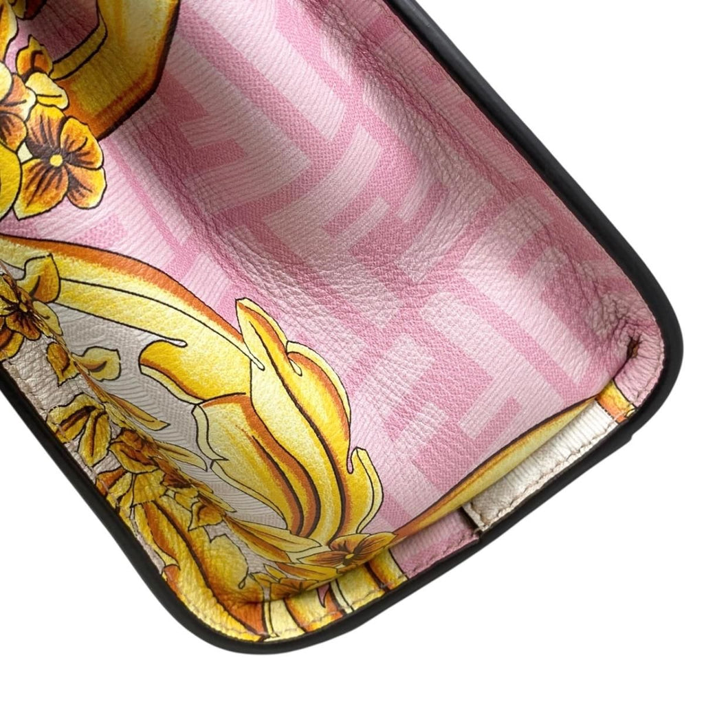 Fendi Fendace Shoulder Bag Peekaboo Mini Leather Pink White — view 8