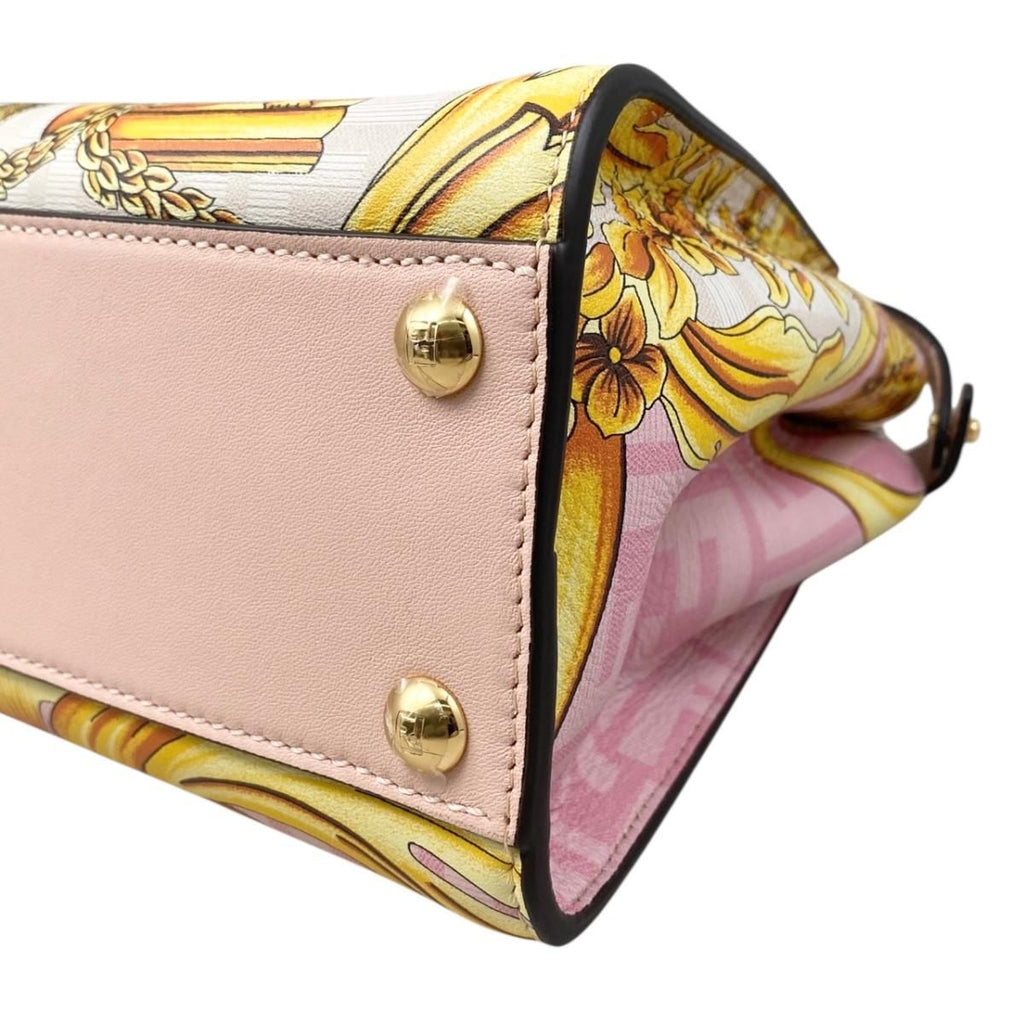 Fendi Fendace Shoulder Bag Peekaboo Mini Leather Pink White — view 7