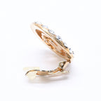 Chanel CC Logo Earrings Metal Rhinestone Gold Clear — view 4