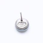 Chanel Single Earrings CC Logo Light Blue Mini 03 — view 6