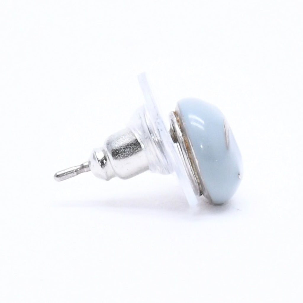 Chanel Single Earrings CC Logo Light Blue Mini 03 — view 4