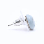 Chanel Single Earrings CC Logo Light Blue Mini 03 — view 4